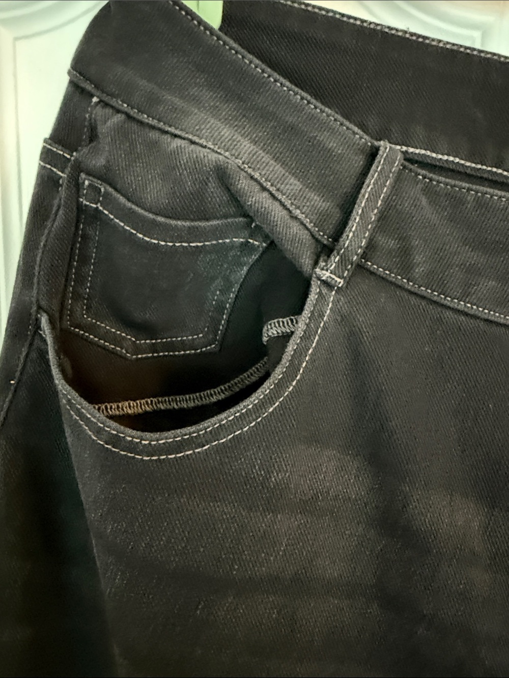 HALARA Women's Black Flare Jeans - Wide Leg - Medium Petite - Picture 3 of 5